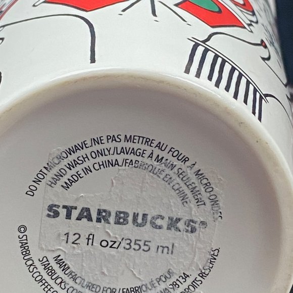 Starbucks Ceramic travel mug Limited edition  Holiday 2017 design - Picture 11 of 14